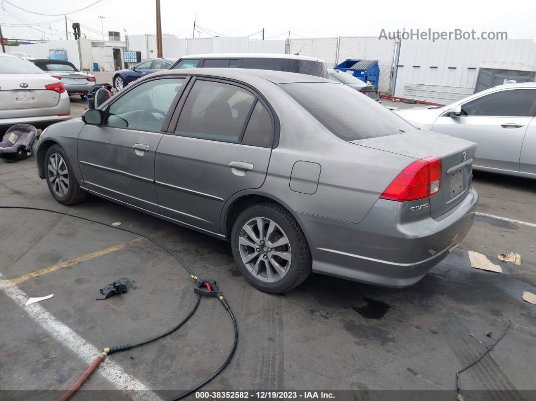 2004 Honda Civic Lx Gray vin: 2HGES15524H583040