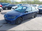 2004 Honda Civic Lx Blue vin: 2HGES15524H622872