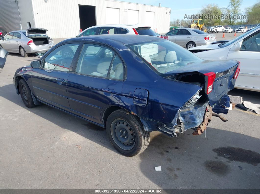 2004 Honda Civic Lx Blue vin: 2HGES15524H622872