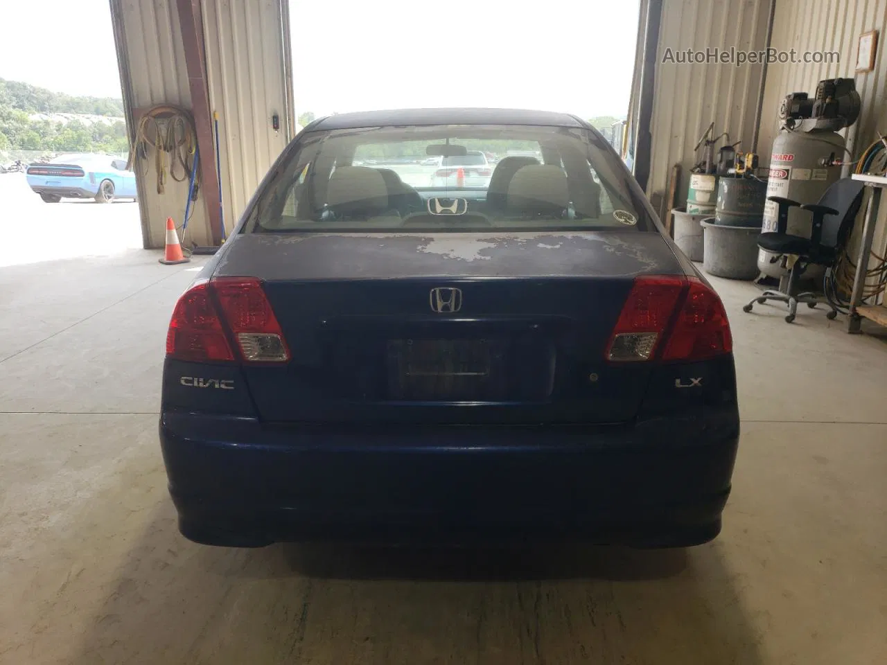 2004 Honda Civic Lx Blue vin: 2HGES15544H604311