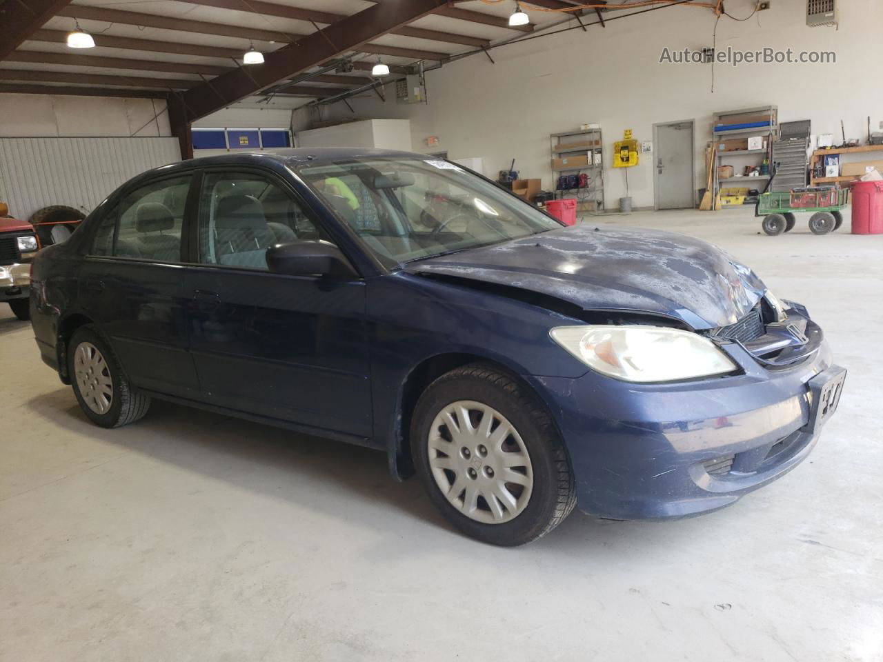 2004 Honda Civic Lx Blue vin: 2HGES15544H604311