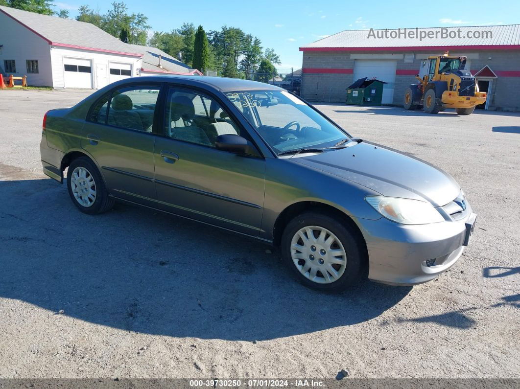 2005 Honda Civic Lx Gray vin: 2HGES15545H530826