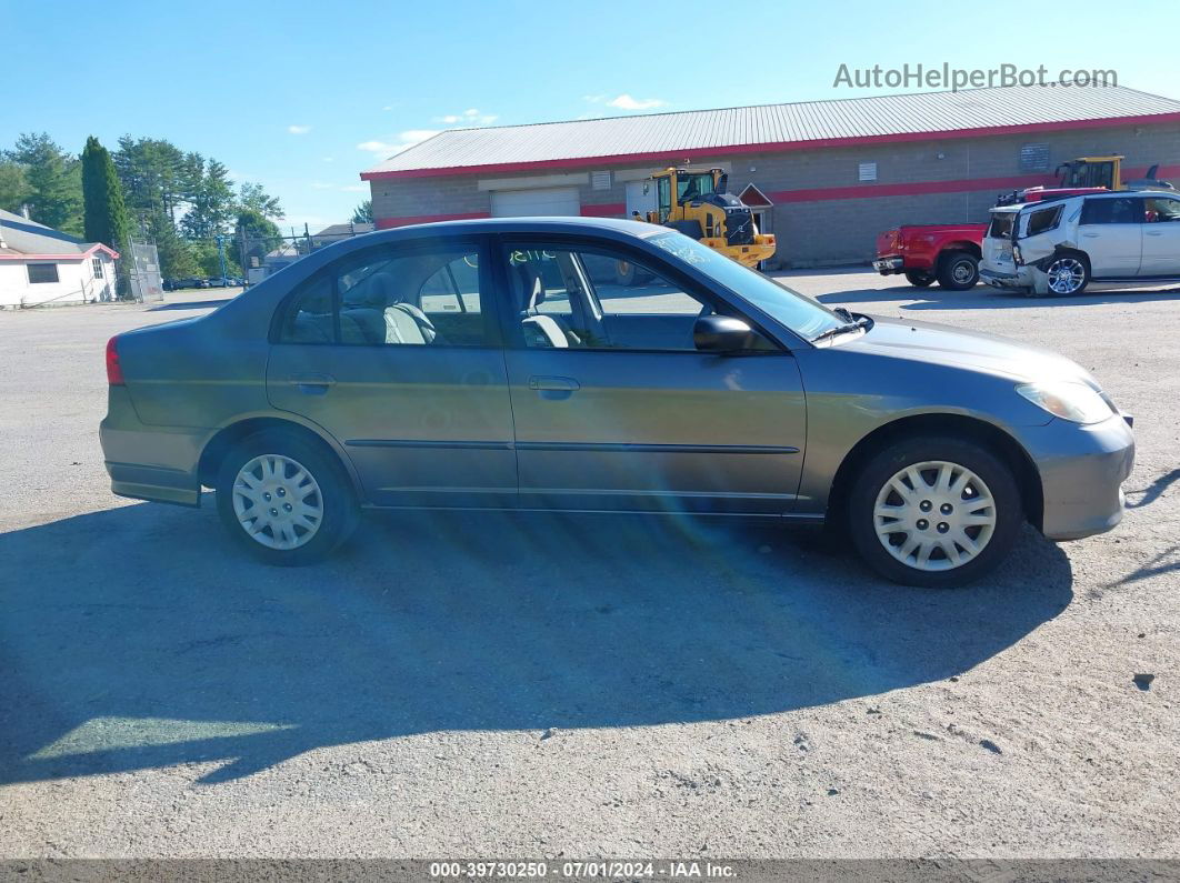 2005 Honda Civic Lx Gray vin: 2HGES15545H530826