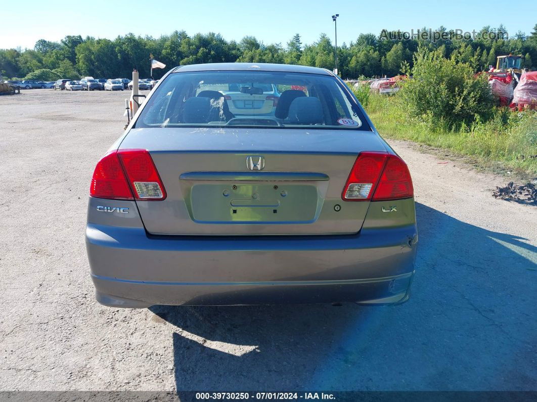 2005 Honda Civic Lx Gray vin: 2HGES15545H530826