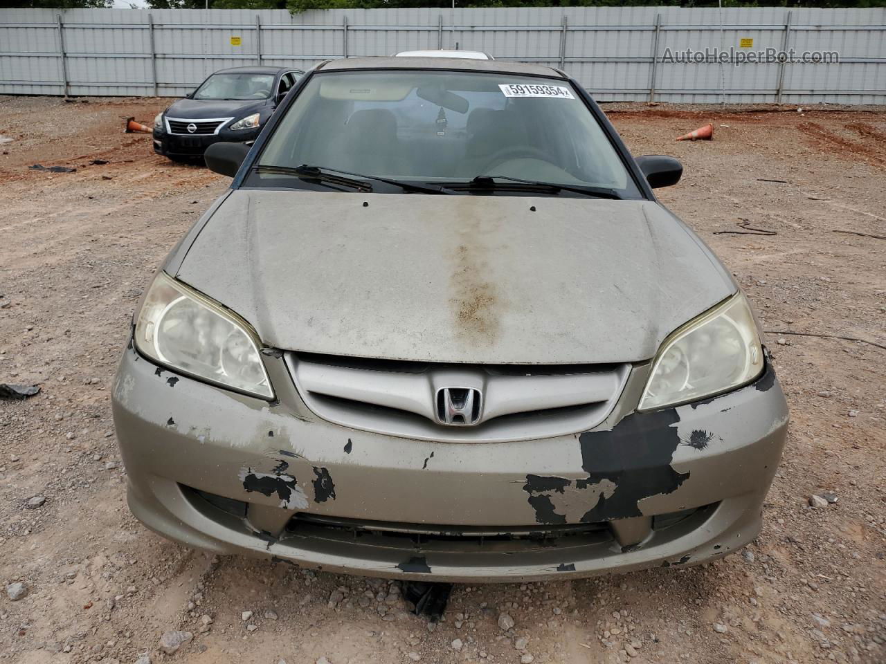 2005 Honda Civic Lx Бежевый vin: 2HGES15545H622731