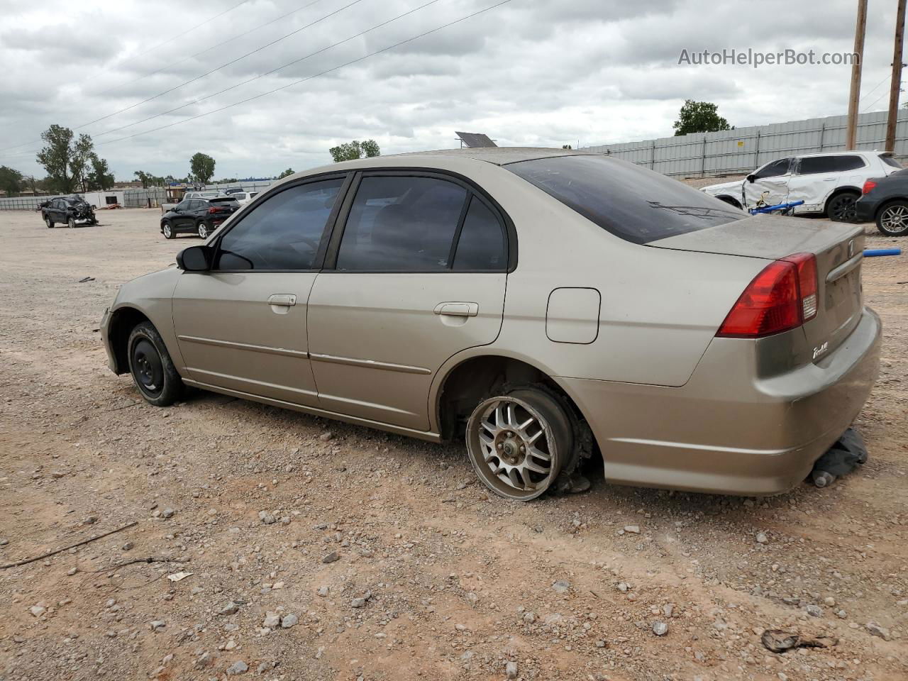 2005 Honda Civic Lx Beige vin: 2HGES15545H622731