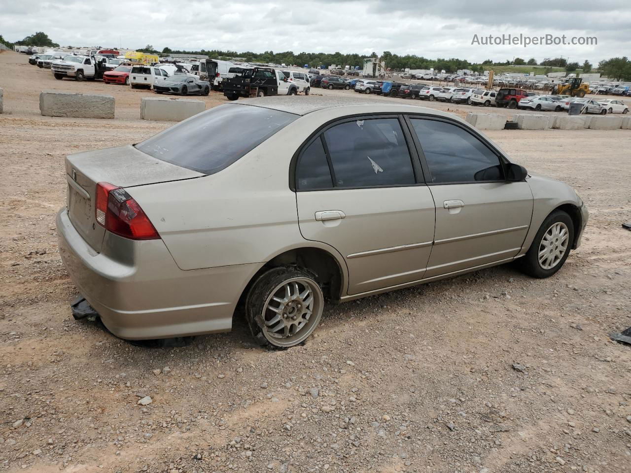 2005 Honda Civic Lx Beige vin: 2HGES15545H622731