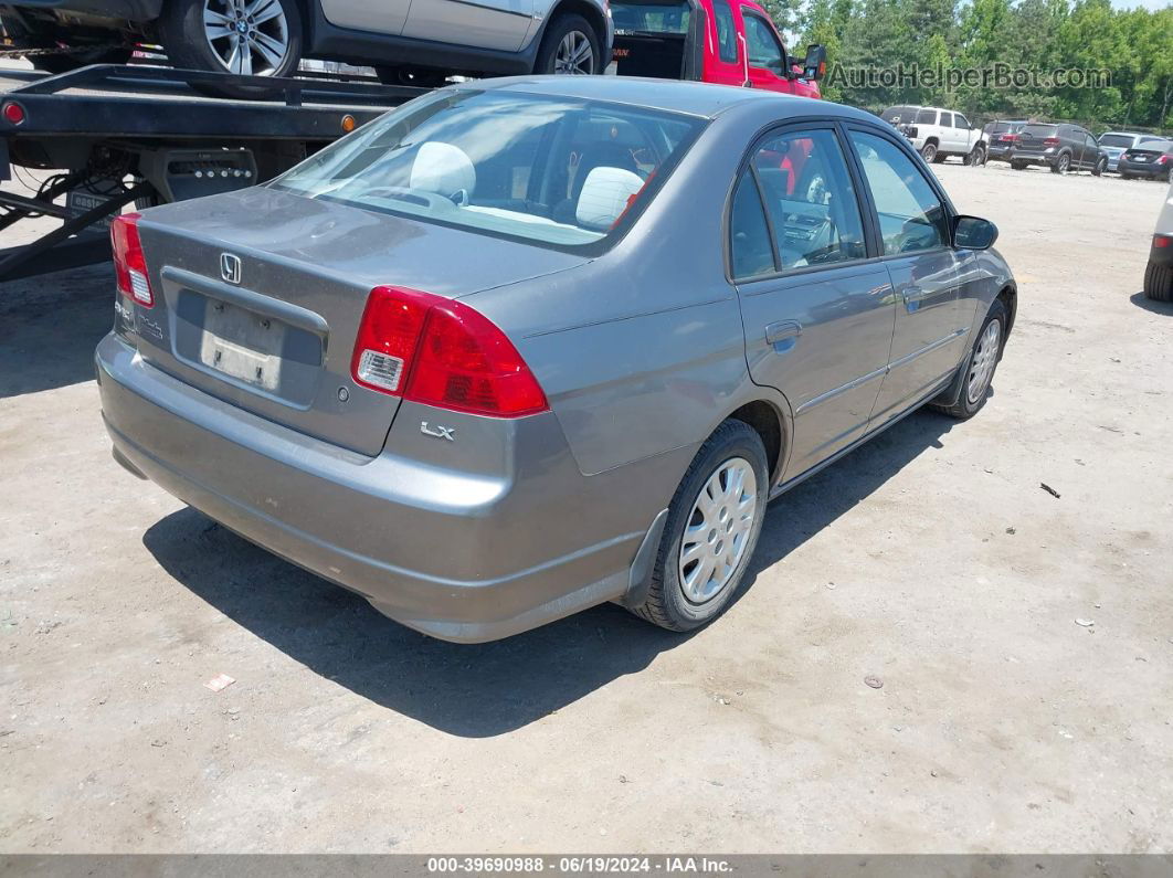 2005 Honda Civic Lx Gray vin: 2HGES15555H523982