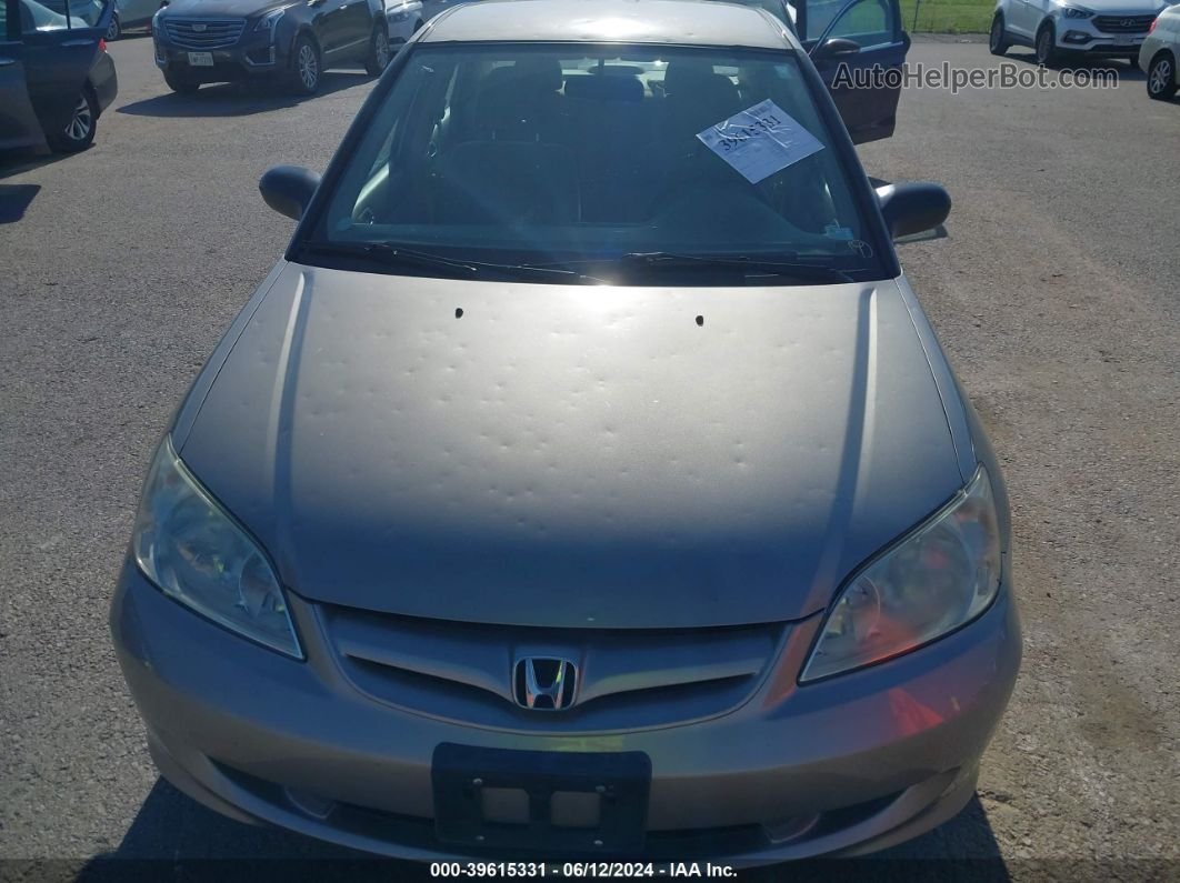 2004 Honda Civic Lx Gray vin: 2HGES15574H620437