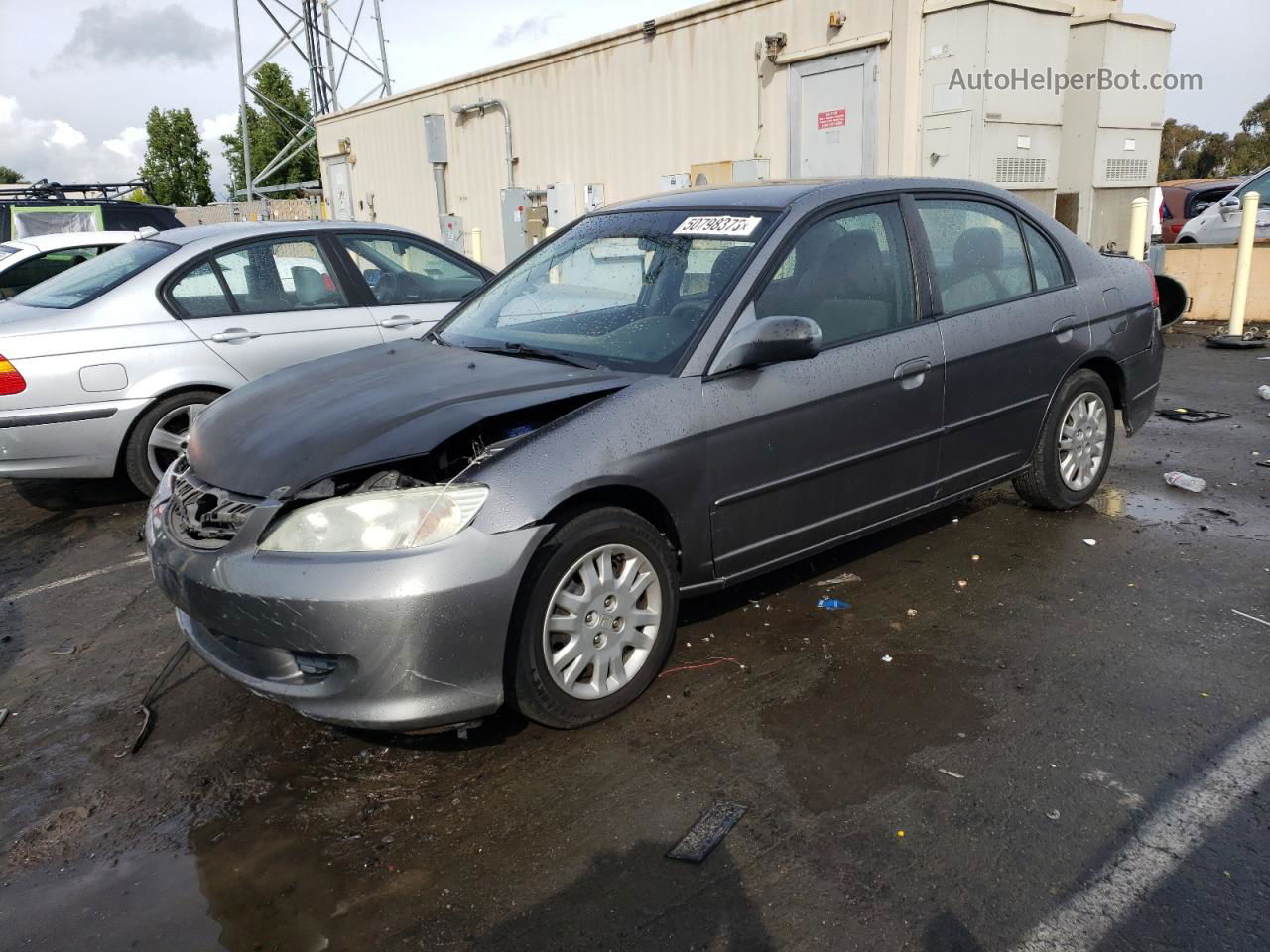 2004 Honda Civic Lx Gray vin: 2HGES155X4H510482