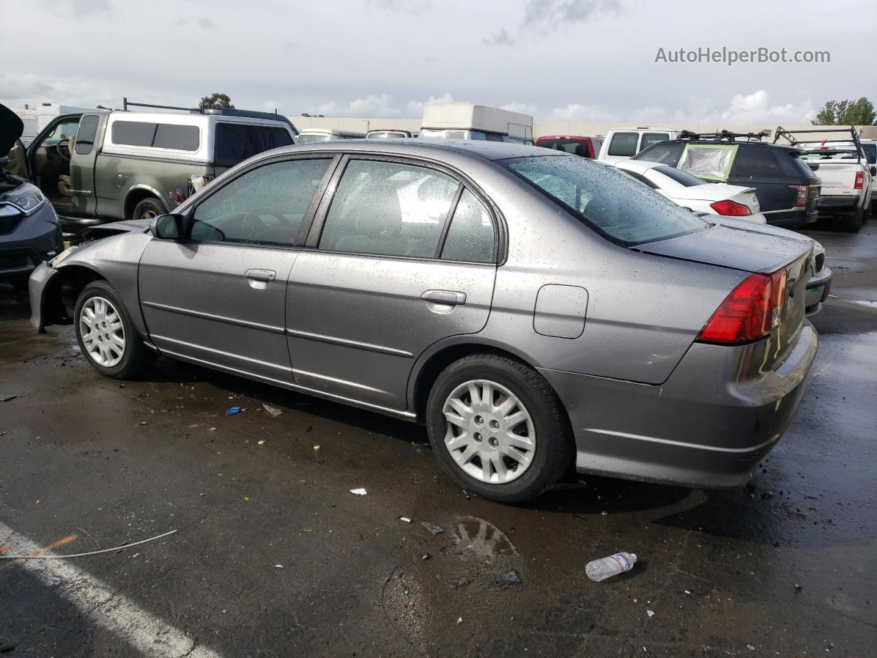 2004 Honda Civic Lx Gray vin: 2HGES155X4H510482