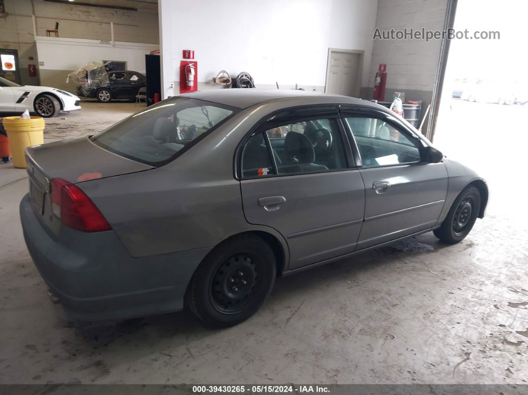 2004 Honda Civic Lx Gray vin: 2HGES15624H575366