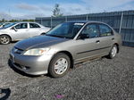 2005 Honda Civic Dx Vp Tan vin: 2HGES16305H010877