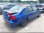 2005 Honda Civic Vp Blue vin: 2HGES16305H552688