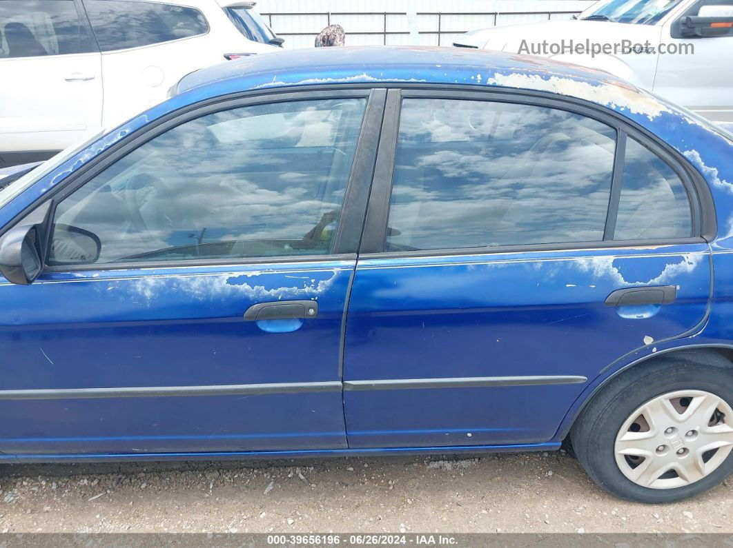 2005 Honda Civic Vp Blue vin: 2HGES16305H552688