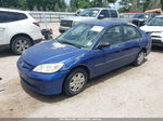 2005 Honda Civic Vp Blue vin: 2HGES16305H552688