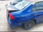 2005 Honda Civic Vp Blue vin: 2HGES16305H552688