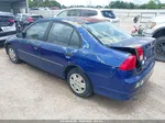 2005 Honda Civic Vp Blue vin: 2HGES16305H552688