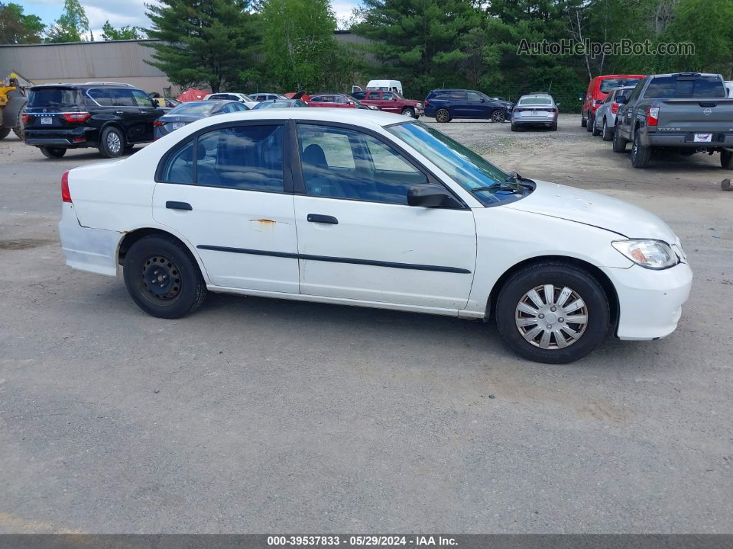 2004 Honda Civic Vp White vin: 2HGES16314H537342