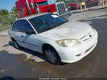 2004 Honda Civic Vp White vin: 2HGES16314H578621