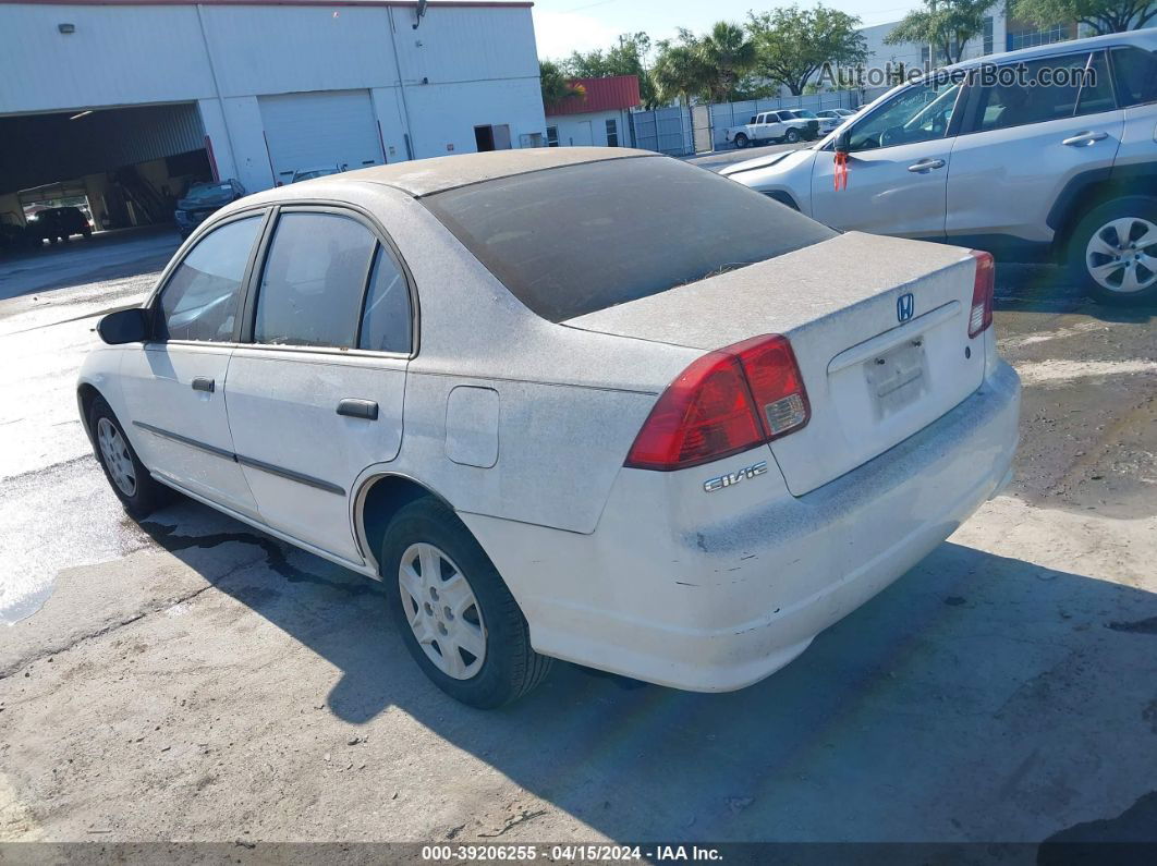 2004 Honda Civic Vp White vin: 2HGES16314H578621