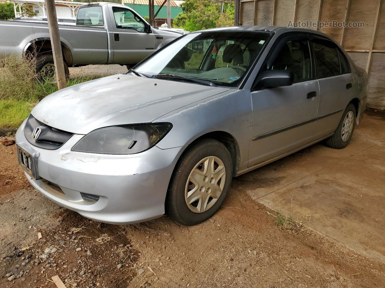 2004 Honda Civic Dx Vp Silver vin: 2HGES16324H578482