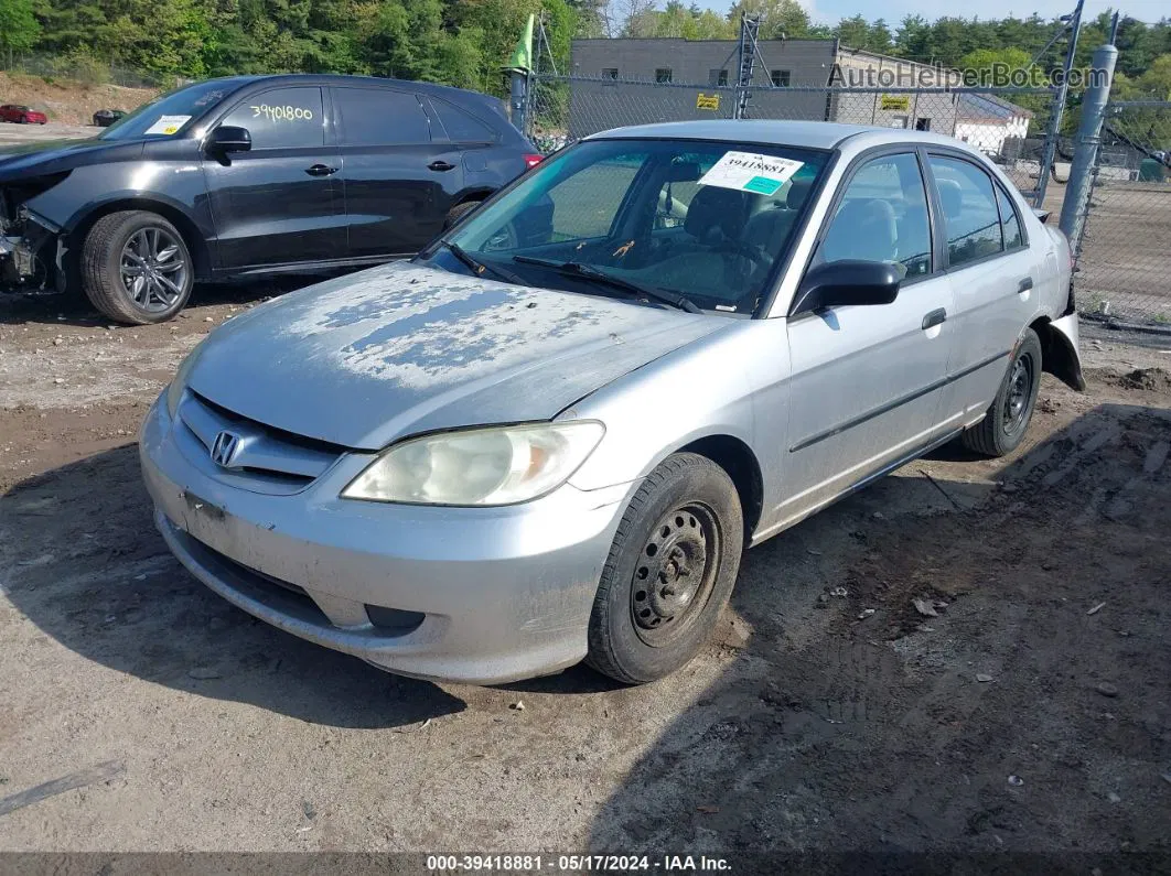 2005 Honda Civic Vp Silver vin: 2HGES16325H560856