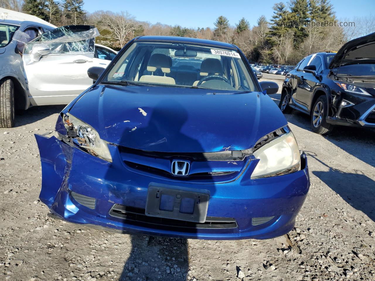 2004 Honda Civic Dx Vp Blue vin: 2HGES16334H570150