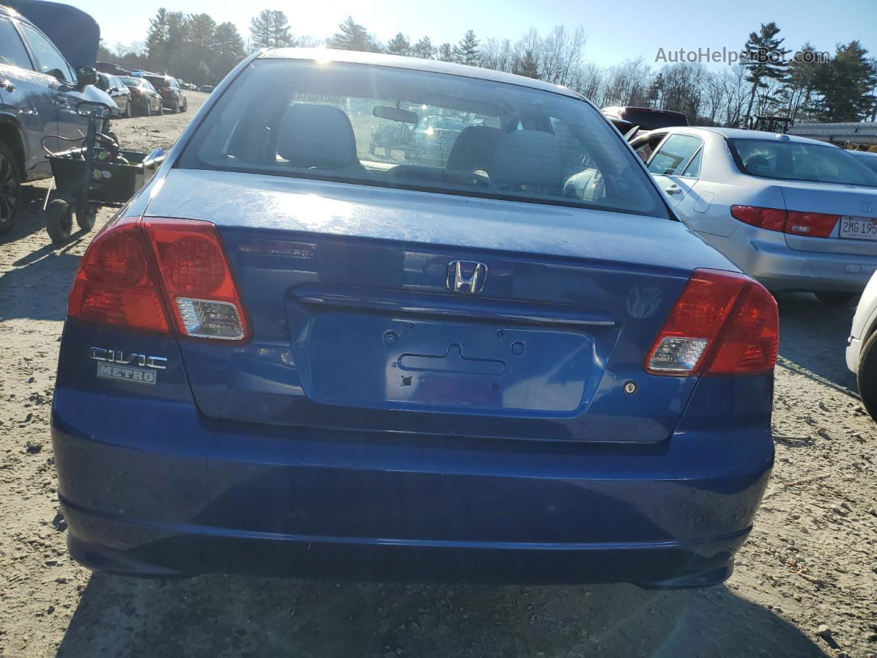 2004 Honda Civic Dx Vp Синий vin: 2HGES16334H570150