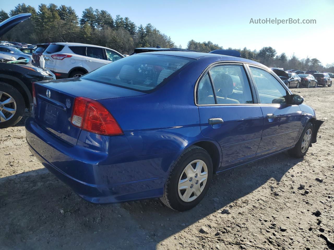 2004 Honda Civic Dx Vp Синий vin: 2HGES16334H570150