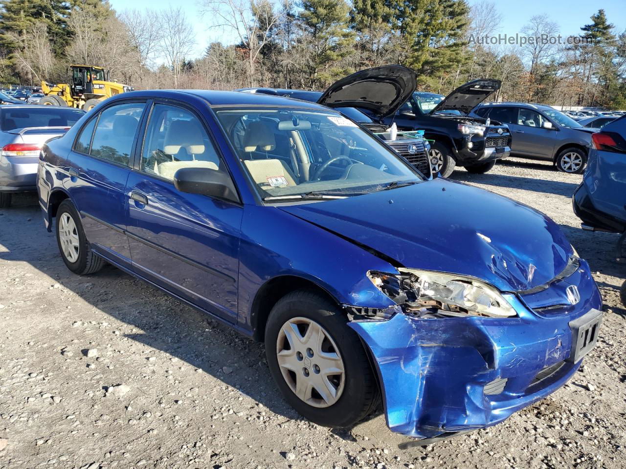 2004 Honda Civic Dx Vp Blue vin: 2HGES16334H570150