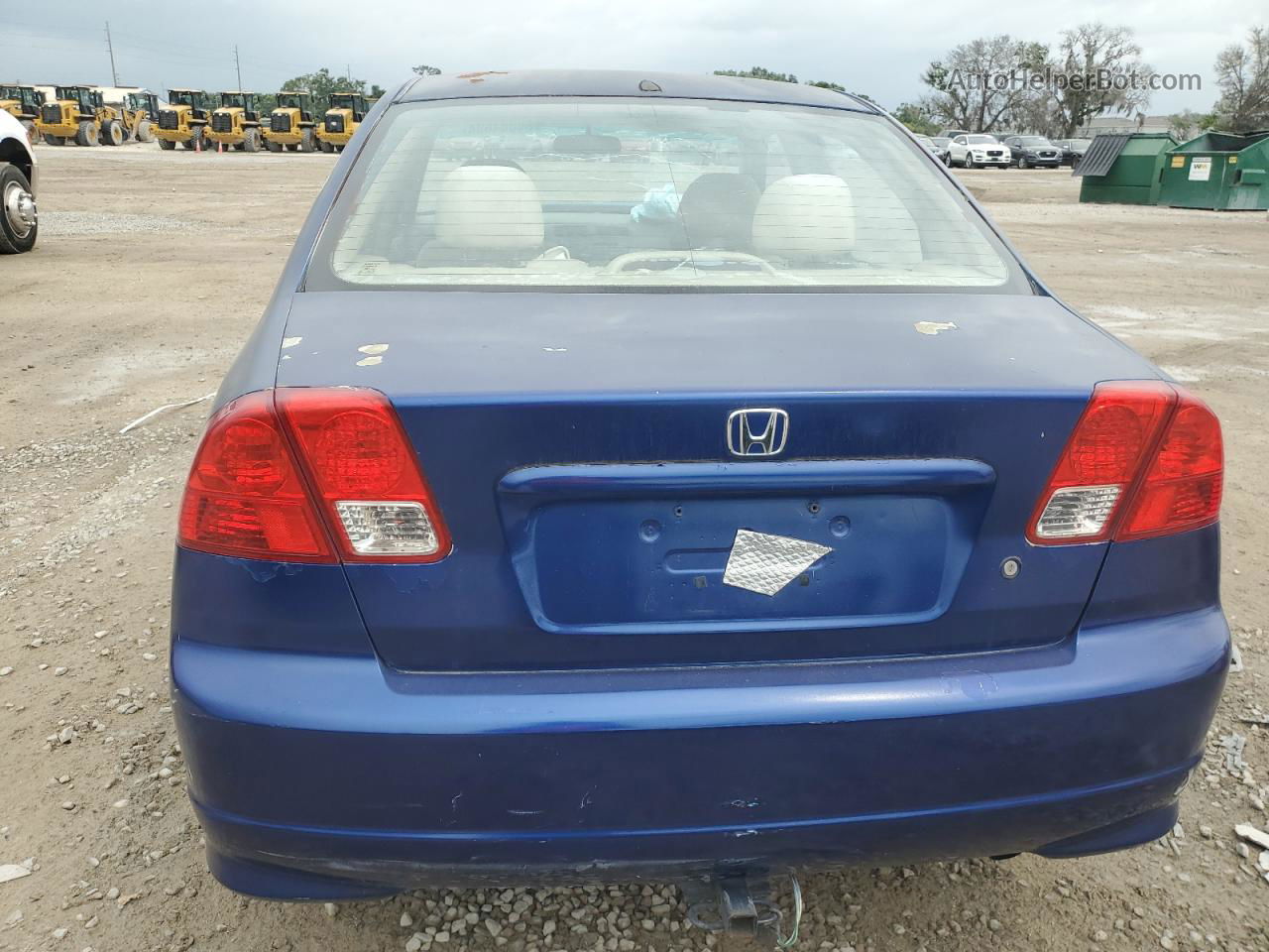 2004 Honda Civic Dx Vp Blue vin: 2HGES16334H605611