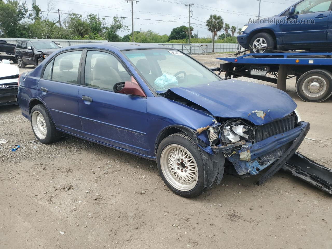 2004 Honda Civic Dx Vp Blue vin: 2HGES16334H605611