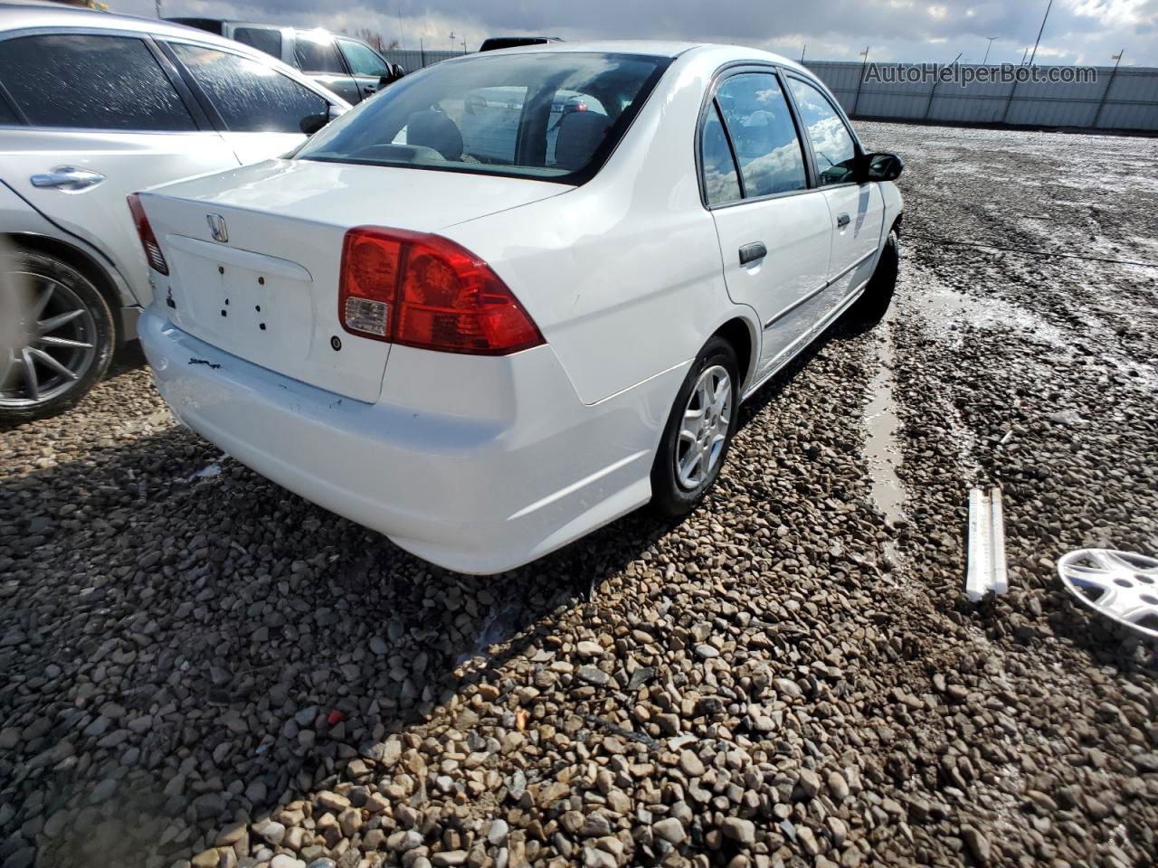 2004 Honda Civic Dx Vp White vin: 2HGES16344H641968