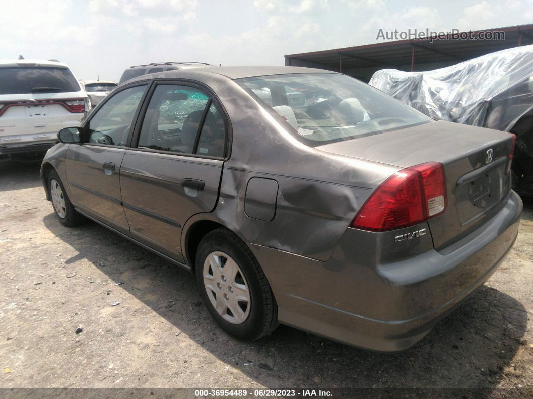 2005 Honda Civic Vp Gray vin: 2HGES16345H577416