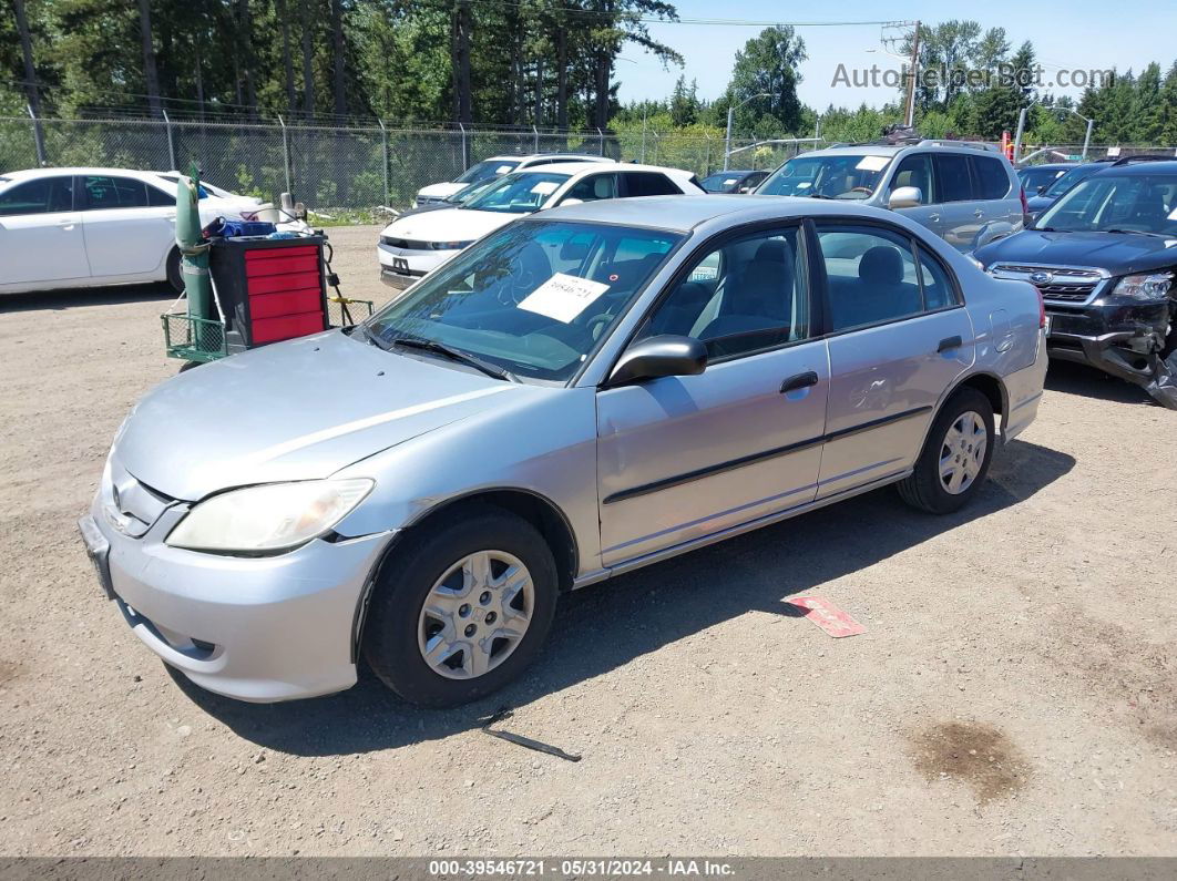 2004 Honda Civic Vp Silver vin: 2HGES16374H611220