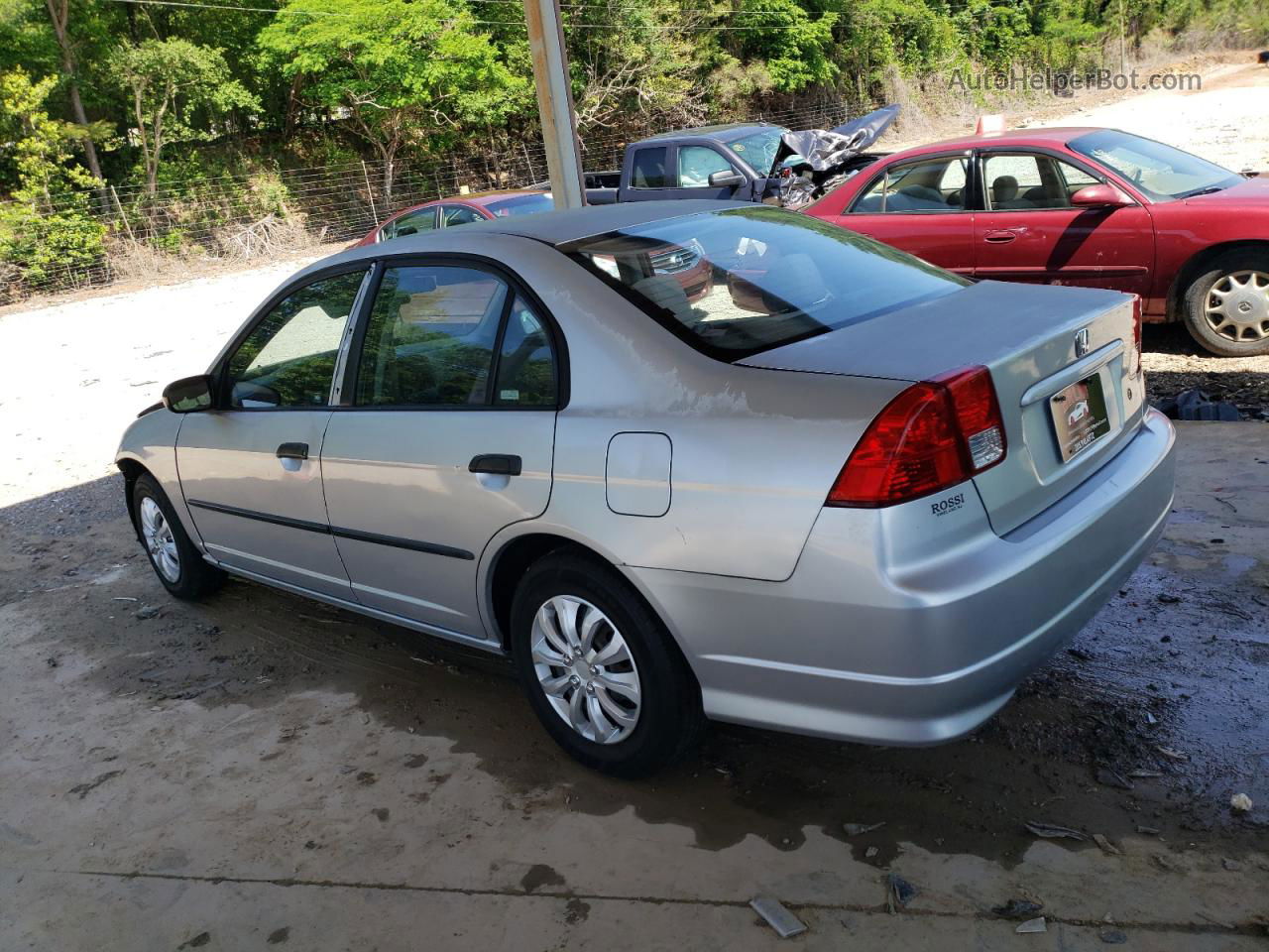 2004 Honda Civic Dx Vp Silver vin: 2HGES16374H643228