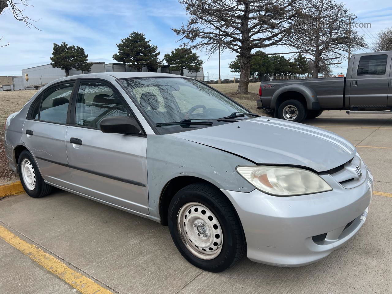 2004 Honda Civic Dx Vp Silver vin: 2HGES16384H628897