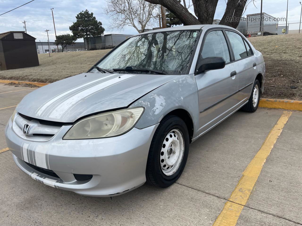 2004 Honda Civic Dx Vp Silver vin: 2HGES16384H628897