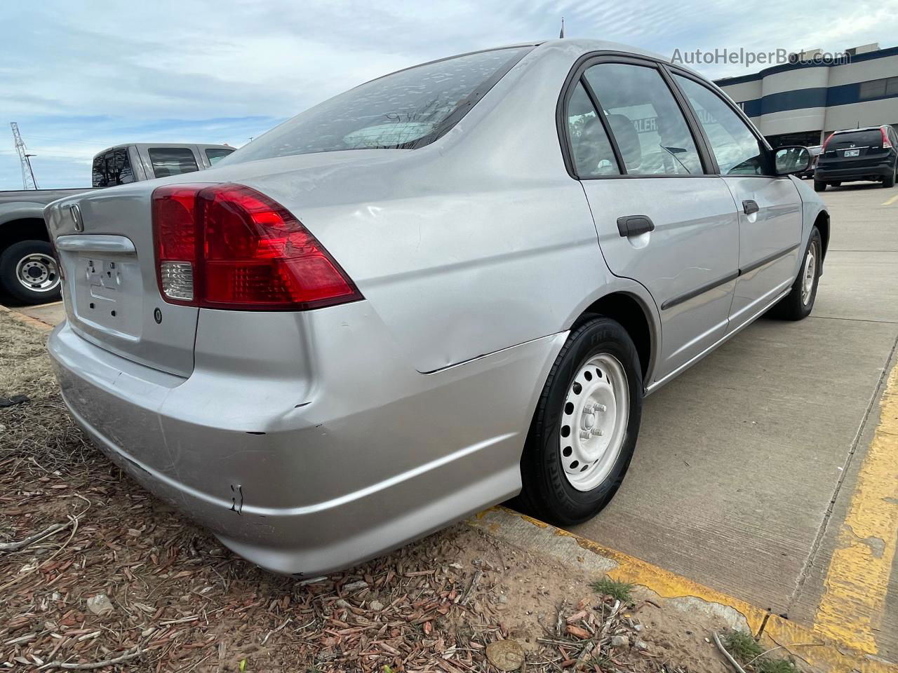 2004 Honda Civic Dx Vp Silver vin: 2HGES16384H628897