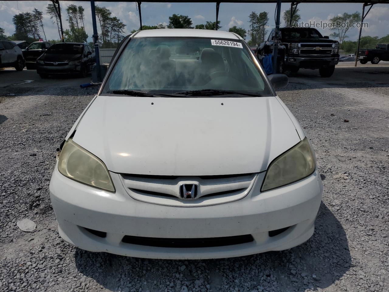 2004 Honda Civic Dx Vp White vin: 2HGES16394H547004