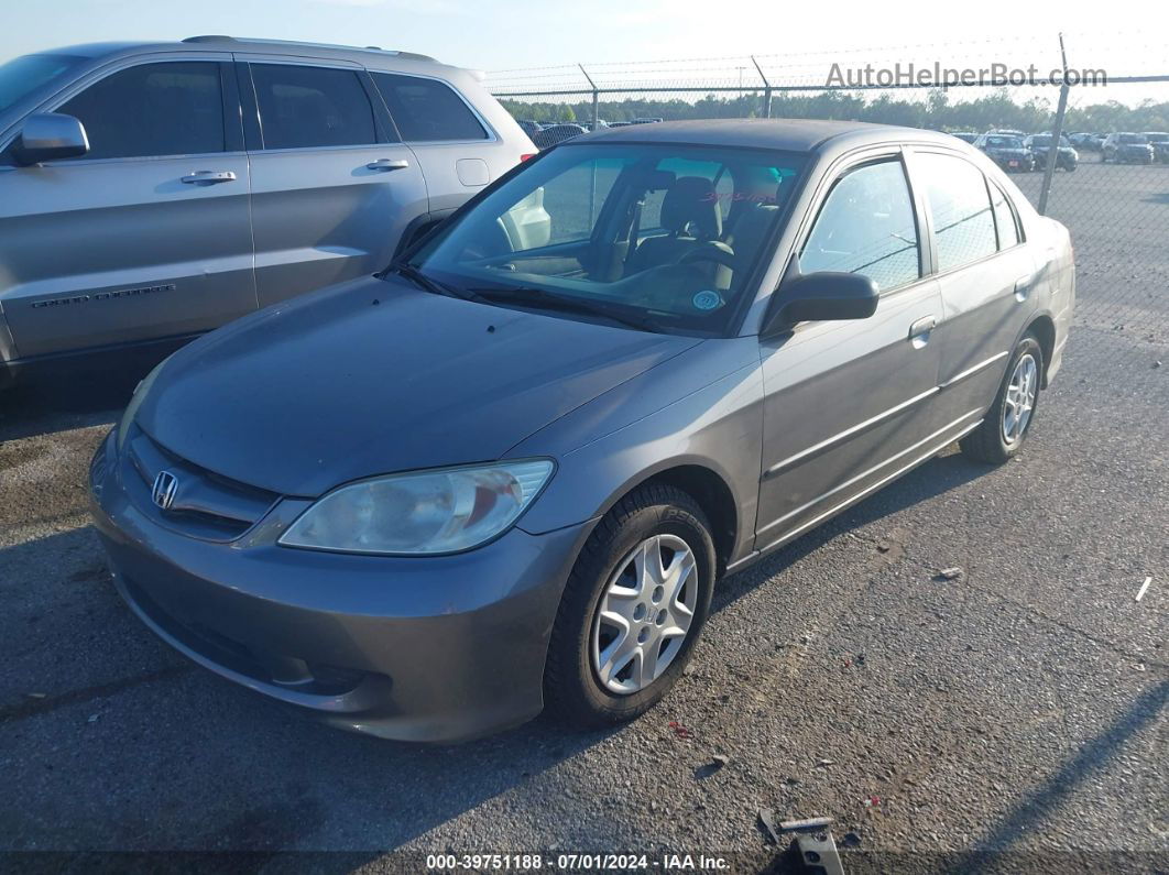 2005 Honda Civic Vp Gray vin: 2HGES163X5H515888