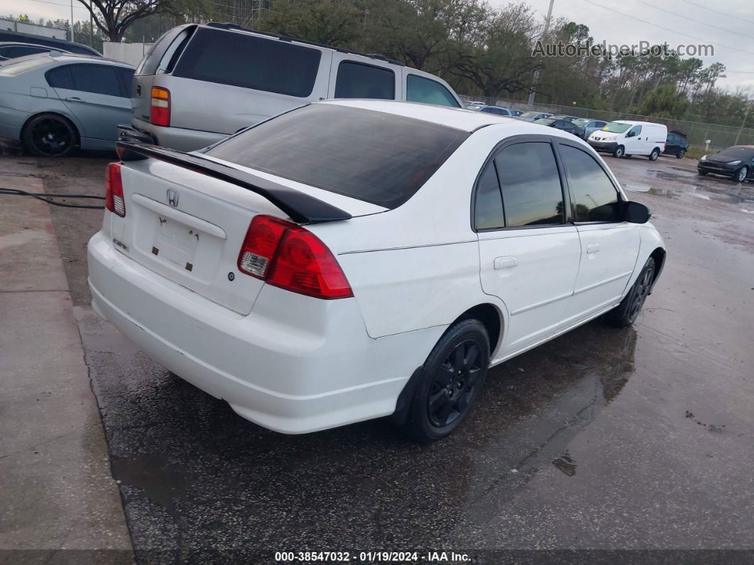 2005 Honda Civic Vp White vin: 2HGES16445H559183