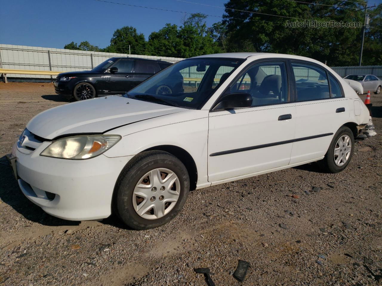 2004 Honda Civic Dx White vin: 2HGES16454H586200