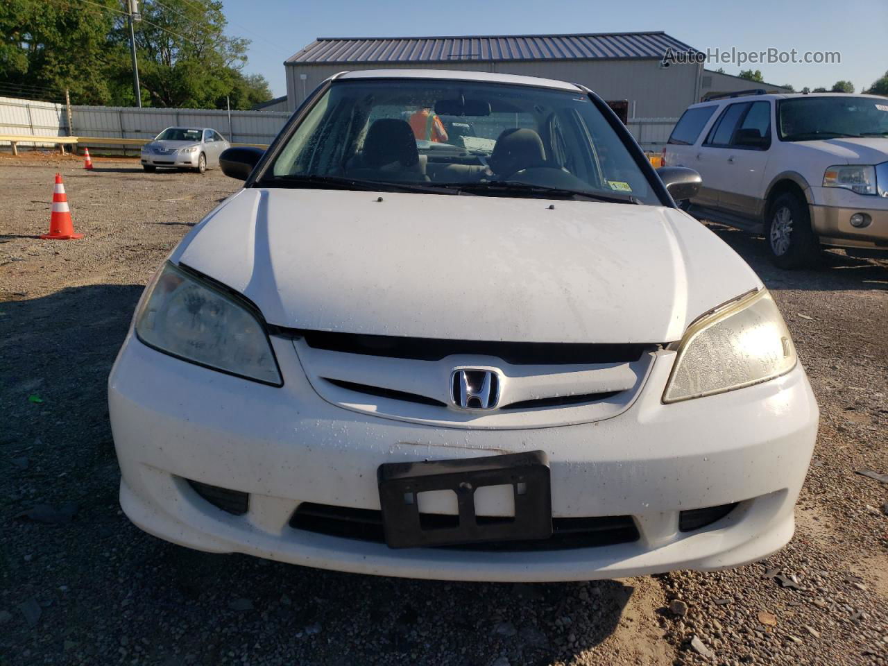 2004 Honda Civic Dx White vin: 2HGES16454H586200