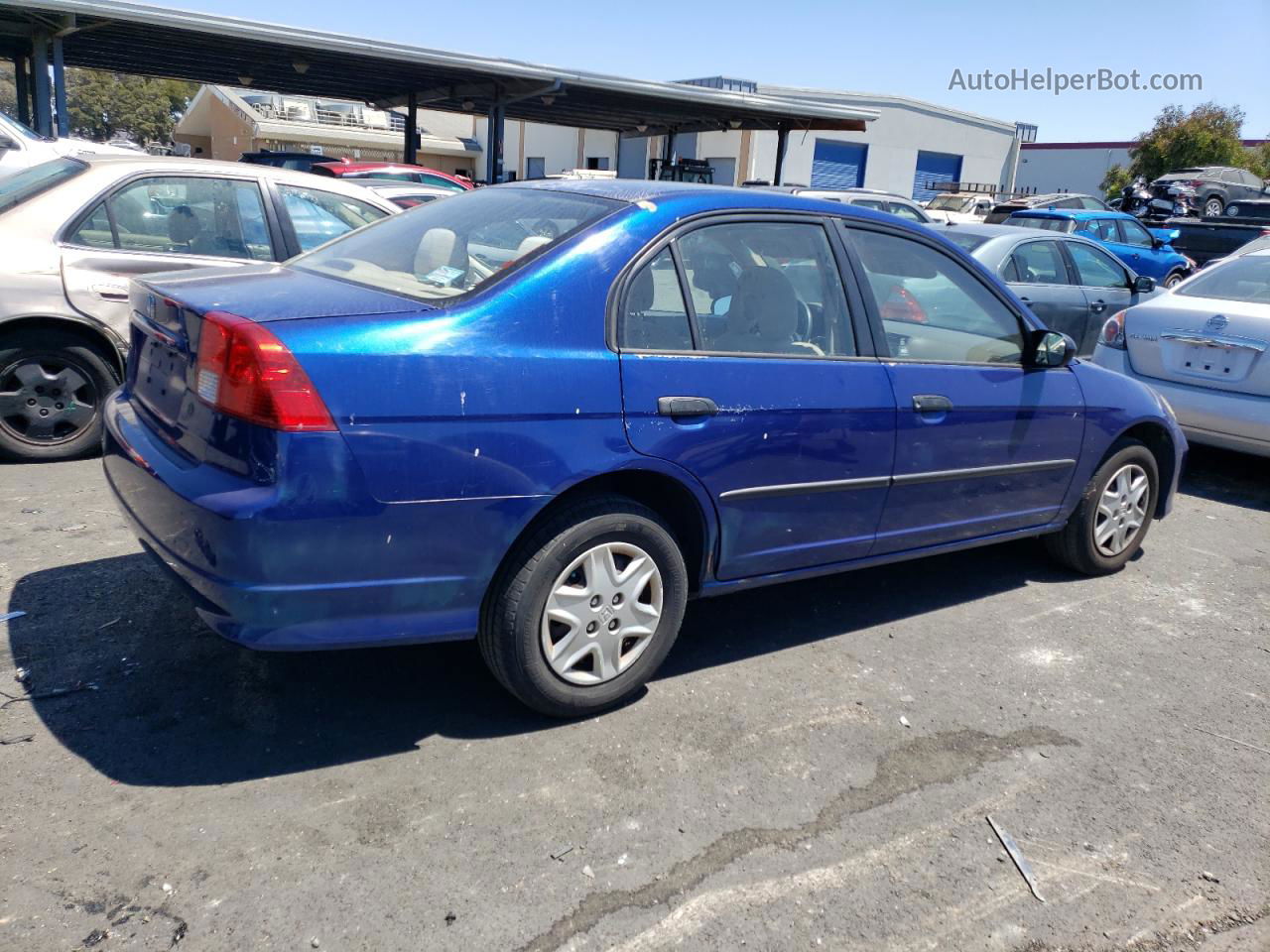 2004 Honda Civic Dx Blue vin: 2HGES16474H578681