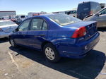 2004 Honda Civic Dx Blue vin: 2HGES16474H578681