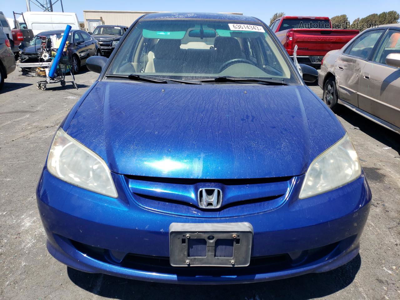 2004 Honda Civic Dx Blue vin: 2HGES16474H578681