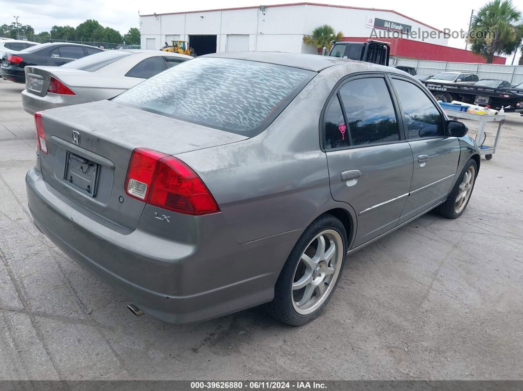 2004 Honda Civic Lx Серый vin: 2HGES16504H520324