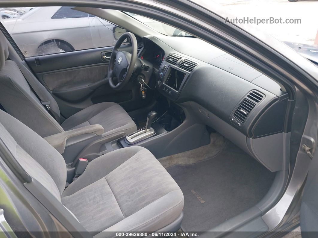 2004 Honda Civic Lx Серый vin: 2HGES16504H520324